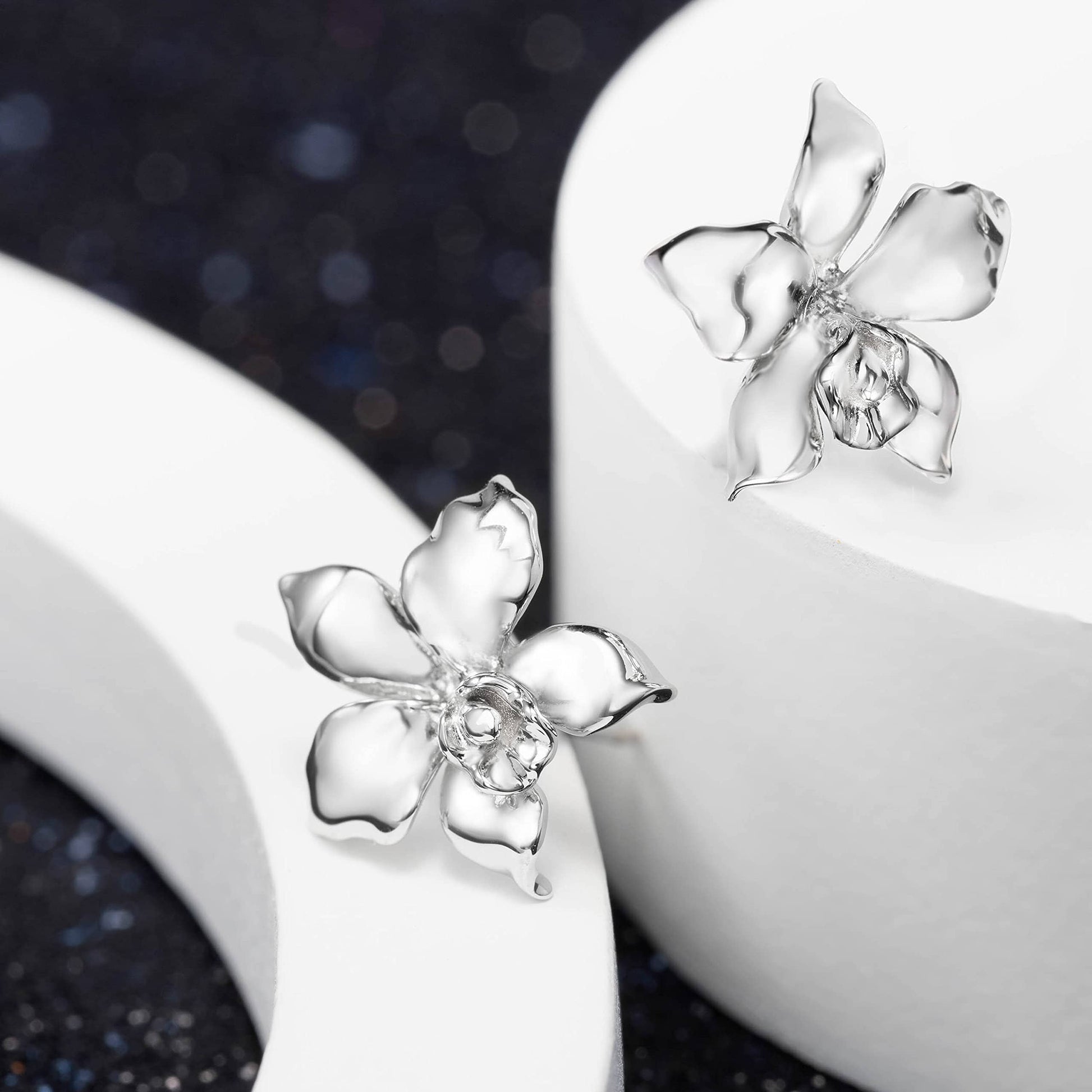 A Collector’s Gift: 925 Sterling Silver Hawaiian Orchid Flower Plant Stud Earrings, Nickel Free Hypoallergenic for Sensitive Skin, Tropical Nature Jewelry, Gift Box Included Gifts Amazon 