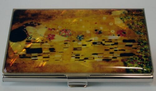 A Collector’s Gift: Antique Alive Mother of Pearl Orchid Design Yellow Business Credit Name ID Card Holder Case Metal Stainless Steel Engraved Slim Purse Pocket Cash Money Wallet Gifts Amazon 