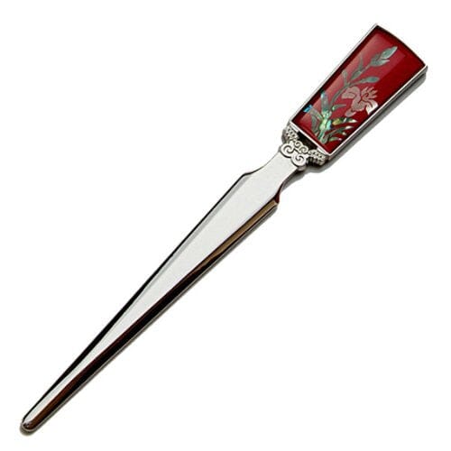 A Collector’s Gift: Mother of Pearl Letter Opener Red Orchid Design Gifts Amazon Orchid Red 