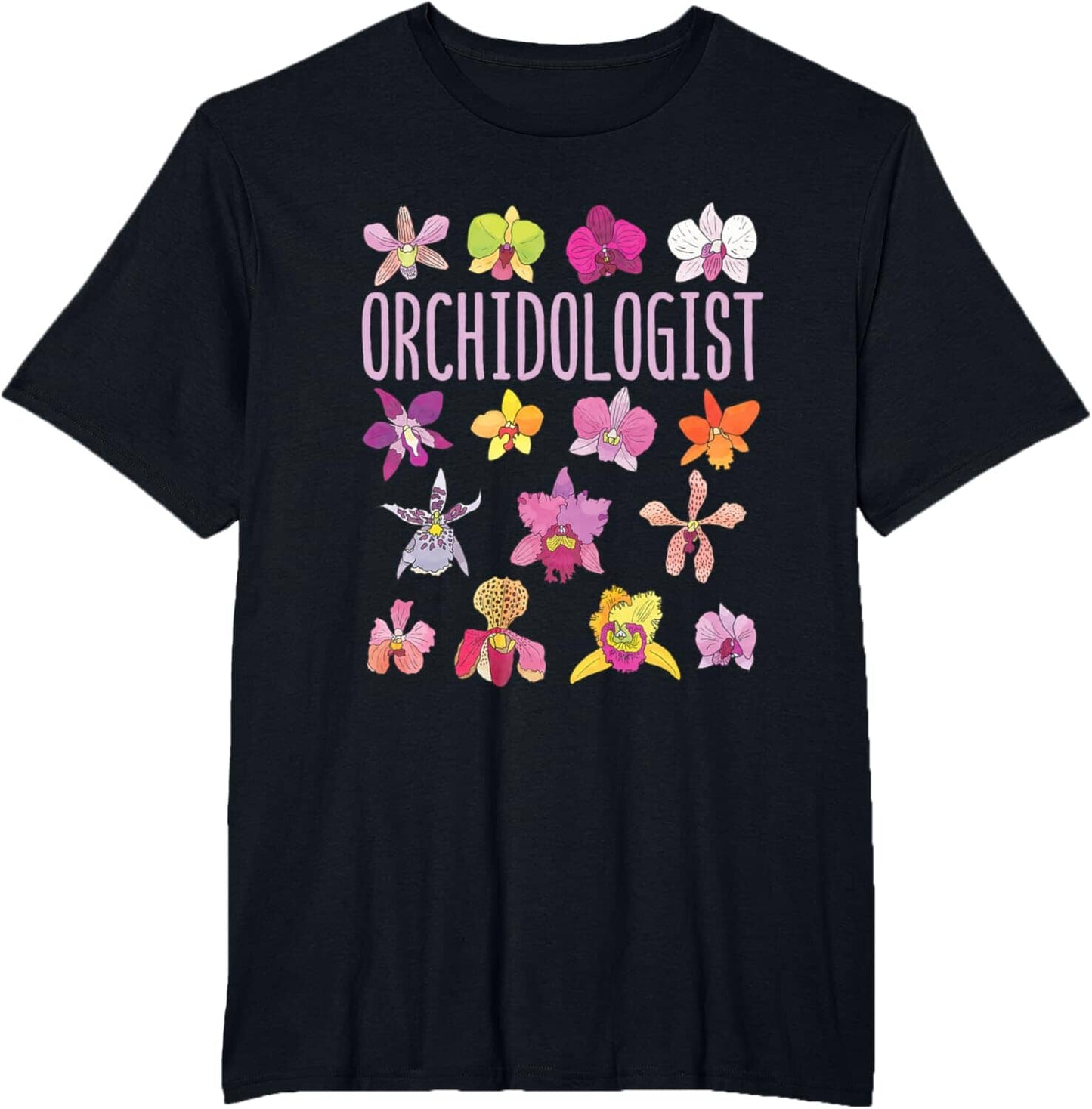 A Collector’s Gift: Orchidologist Orchid Lover Orchids Flower Garden Gardening T-Shirt Gifts Amazon Black Men's Big and Tall 2X Tall