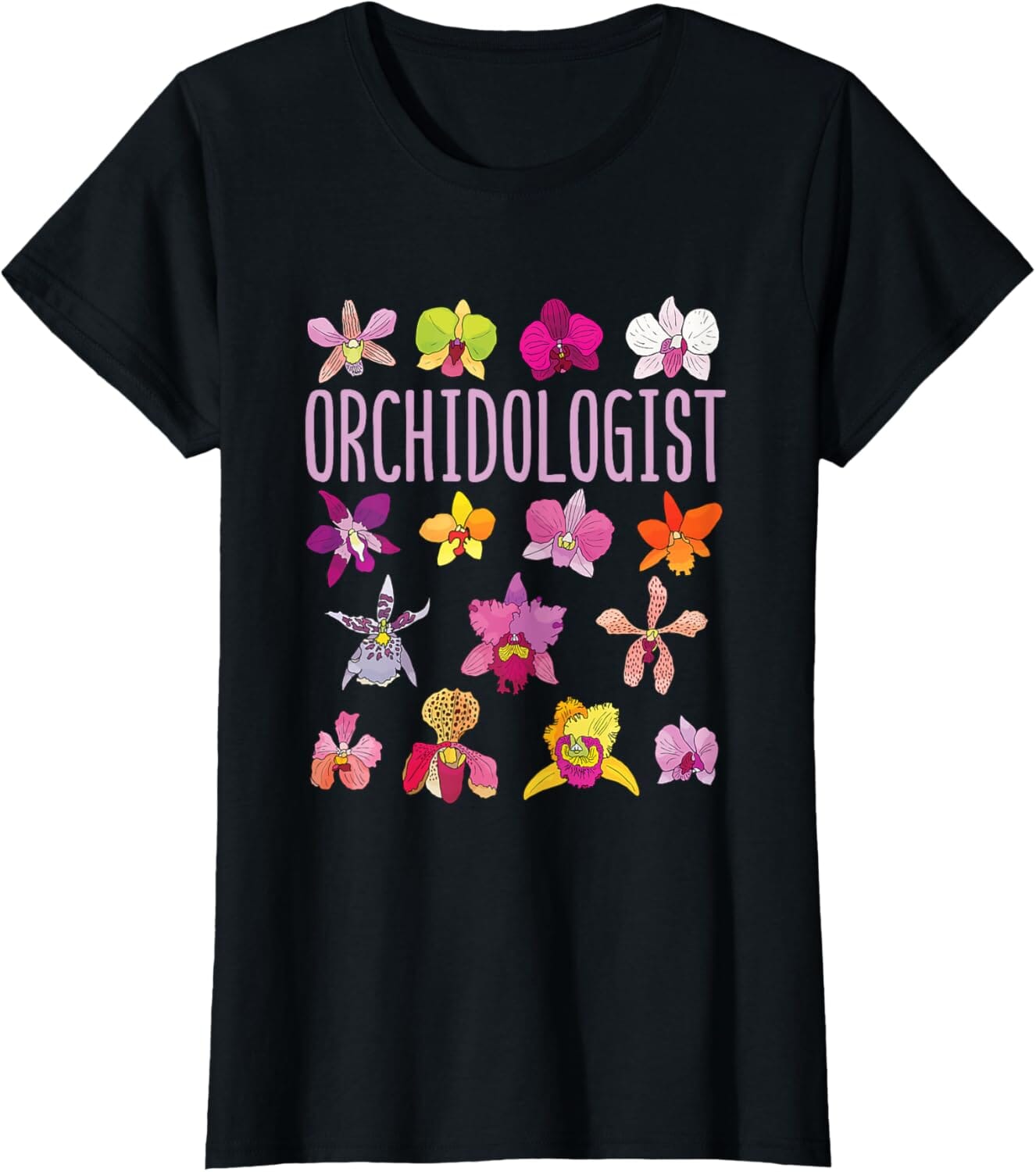 A Collector’s Gift: Orchidologist Orchid Lover Orchids Flower Garden Gardening T-Shirt Gifts Amazon Black Women X-Small