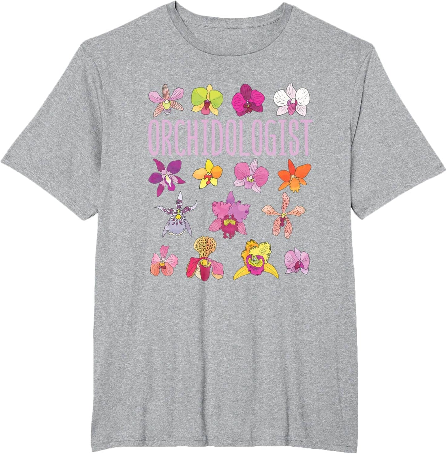 A Collector’s Gift: Orchidologist Orchid Lover Orchids Flower Garden Gardening T-Shirt Gifts Amazon Heather Grey Men's Big and Tall 5X Tall