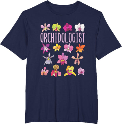 A Collector’s Gift: Orchidologist Orchid Lover Orchids Flower Garden Gardening T-Shirt Gifts Amazon Navy Blue Men's Big and Tall 3X Tall