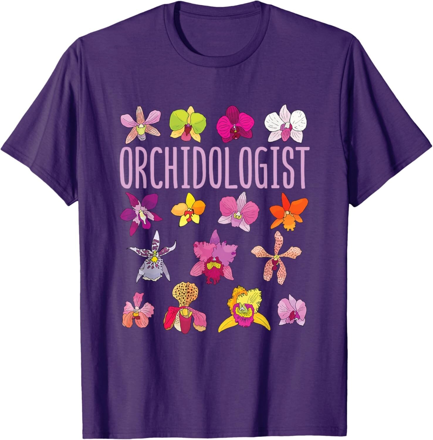 A Collector’s Gift: Orchidologist Orchid Lover Orchids Flower Garden Gardening T-Shirt Gifts Amazon Purple Men X-Large