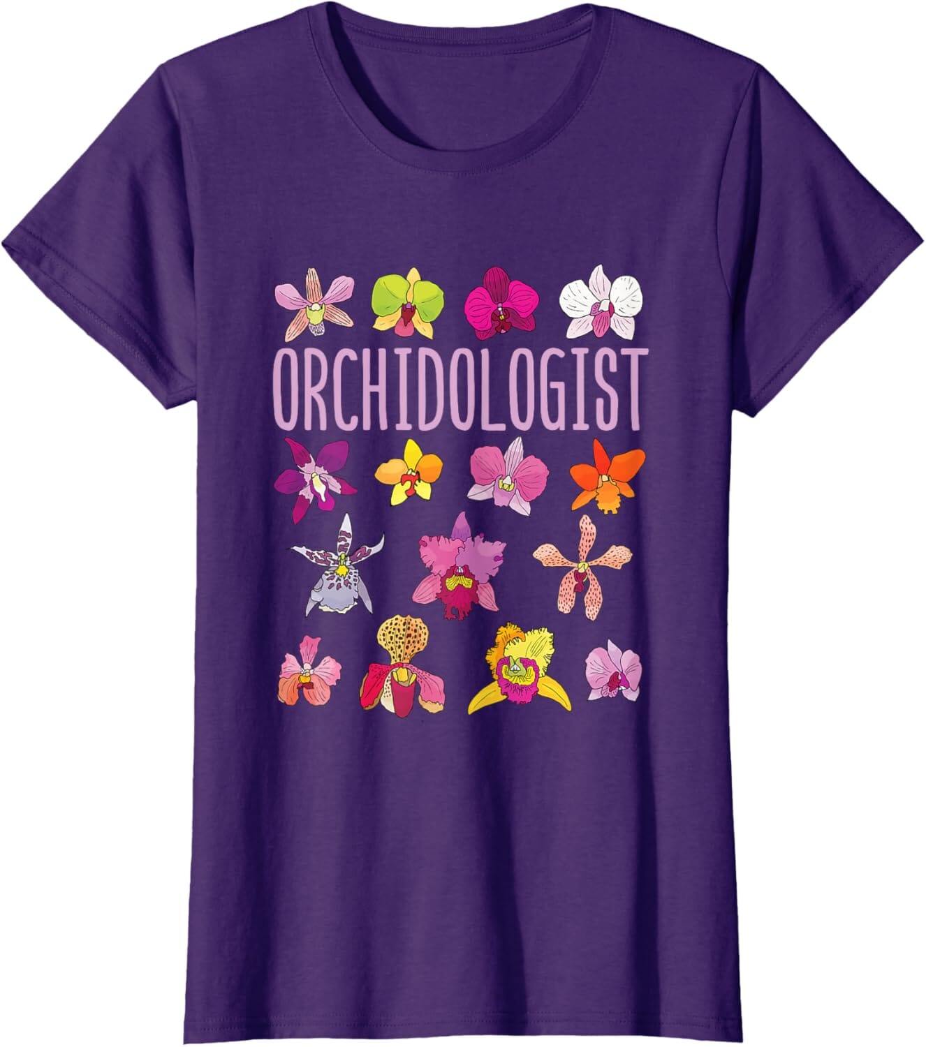 A Collector’s Gift: Orchidologist Orchid Lover Orchids Flower Garden Gardening T-Shirt Gifts Amazon Purple Women 3X-Large