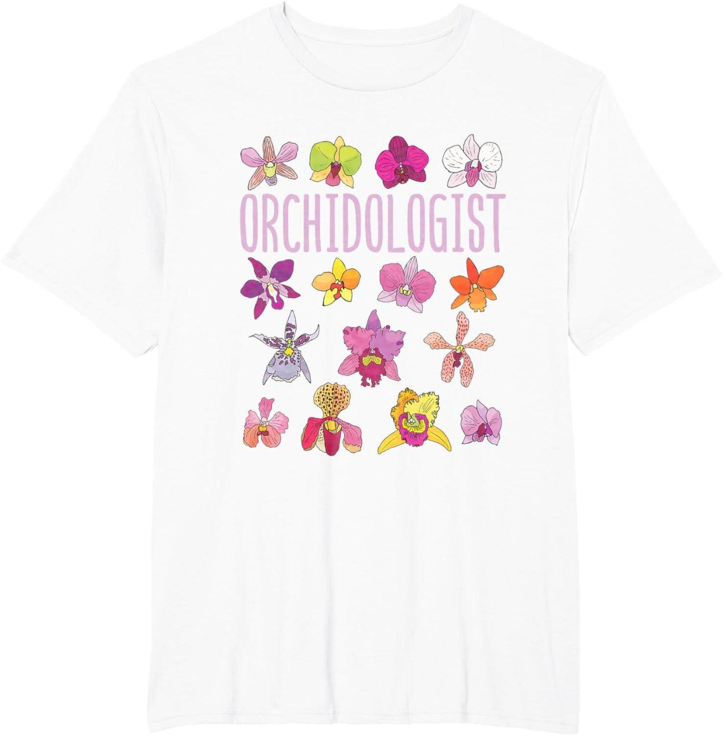 A Collector’s Gift: Orchidologist Orchid Lover Orchids Flower Garden Gardening T-Shirt Gifts Amazon White Men's Big and Tall 6X Tall