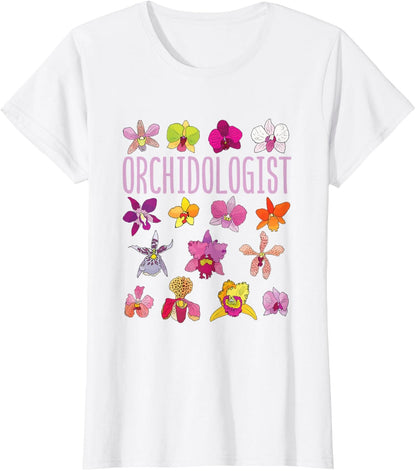 A Collector’s Gift: Orchidologist Orchid Lover Orchids Flower Garden Gardening T-Shirt Gifts Amazon White Women X-Small