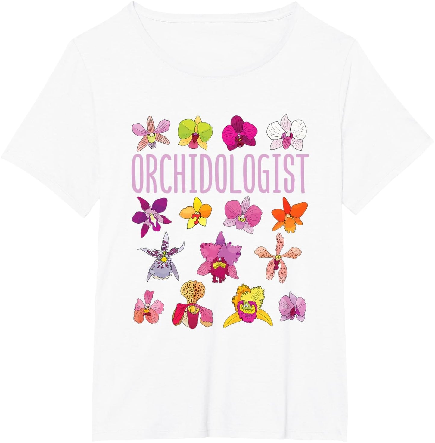 A Collector’s Gift: Orchidologist Orchid Lover Orchids Flower Garden Gardening T-Shirt Gifts Amazon White Women's Plus 6X