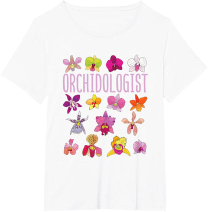 A Collector’s Gift: Orchidologist Orchid Lover Orchids Flower Garden Gardening T-Shirt Gifts Amazon White Women's Plus 6X