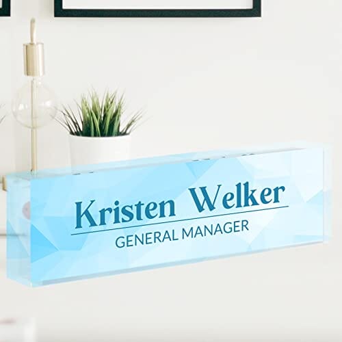 A Collector’s Gift: Personalized Office Name Plate for Desk, Acrylic Desk Ornaments (Style-Butterfly Orchid)… Gifts Amazon 