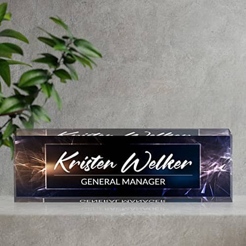 A Collector’s Gift: Personalized Office Name Plate for Desk, Acrylic Desk Ornaments (Style-Butterfly Orchid)… Gifts Amazon 