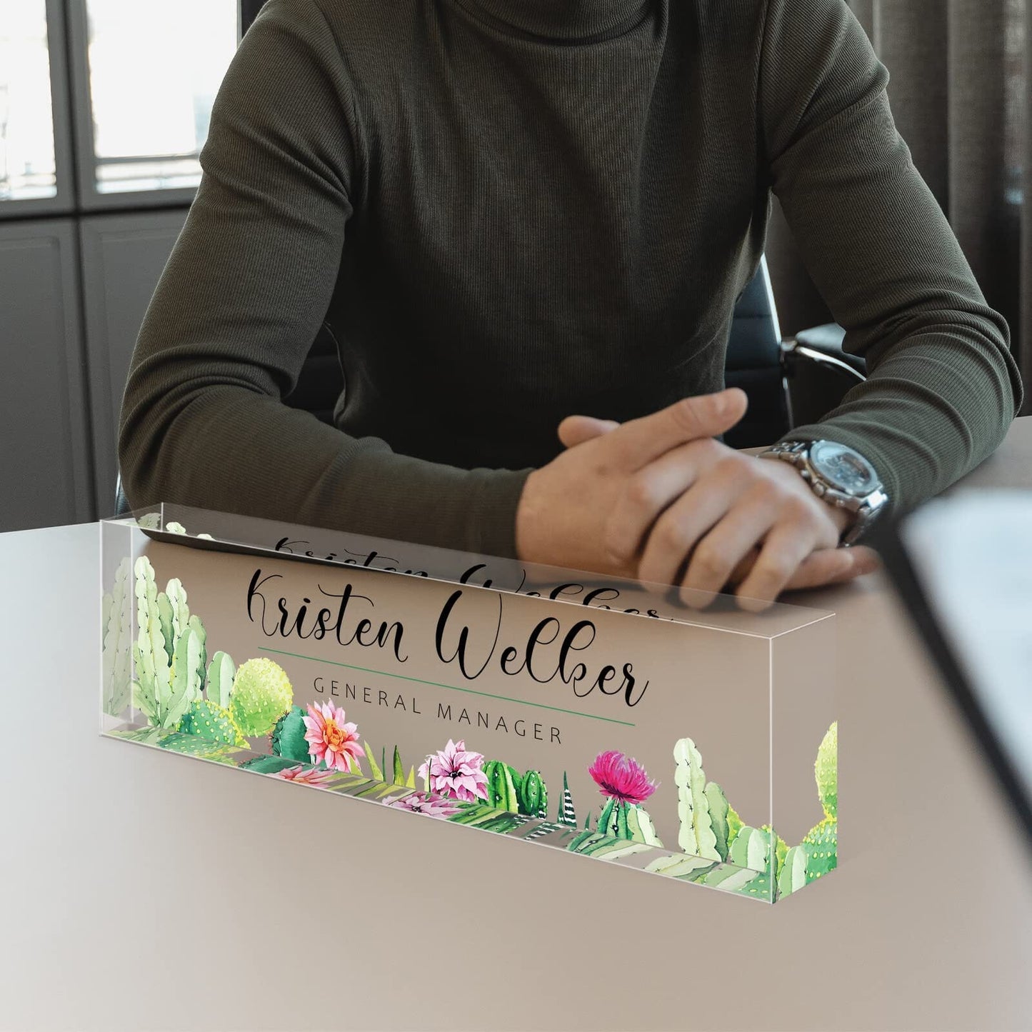 A Collector’s Gift: Personalized Office Name Plate for Desk, Acrylic Desk Ornaments (Style-Butterfly Orchid)… Gifts Amazon 