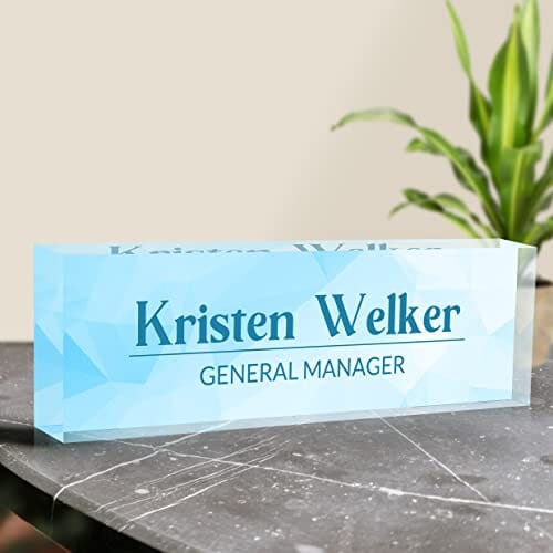 A Collector’s Gift: Personalized Office Name Plate for Desk, Acrylic Desk Ornaments (Style-Butterfly Orchid)… Gifts Amazon 