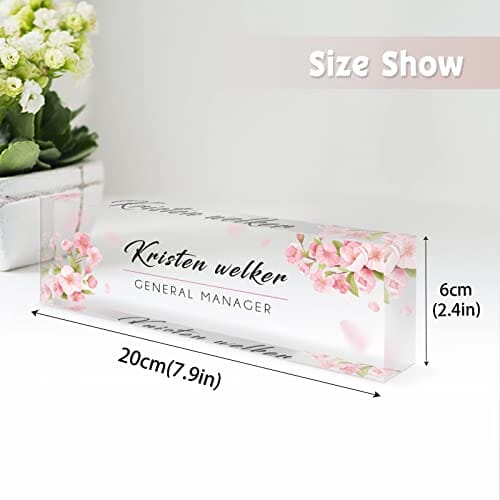 A Collector’s Gift: Personalized Office Name Plate for Desk, Acrylic Desk Ornaments (Style-Butterfly Orchid)… Gifts Amazon 