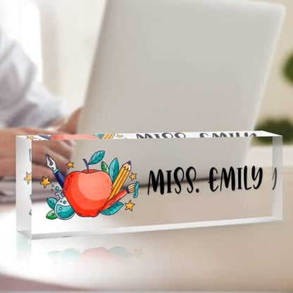 A Collector’s Gift: Personalized Office Name Plate for Desk, Acrylic Desk Ornaments (Style-Butterfly Orchid)… Gifts Amazon 