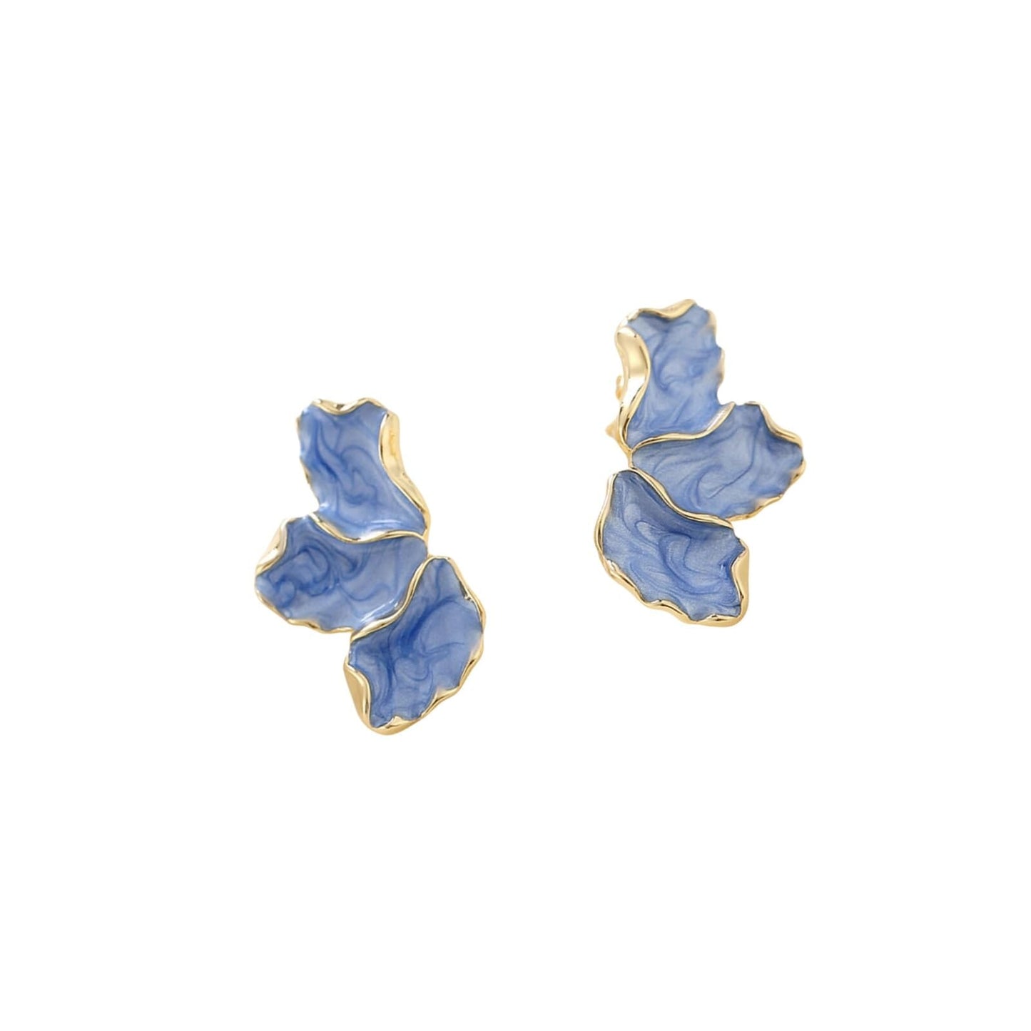 A Collector’s Gift: Petal Earrings for Women Hawaiian flower Earrings Orchid Earrings Stainless Steel Unique Statement Flower Dangle Earrings Jewelry Gifts for Women Gifts Amazon blue 