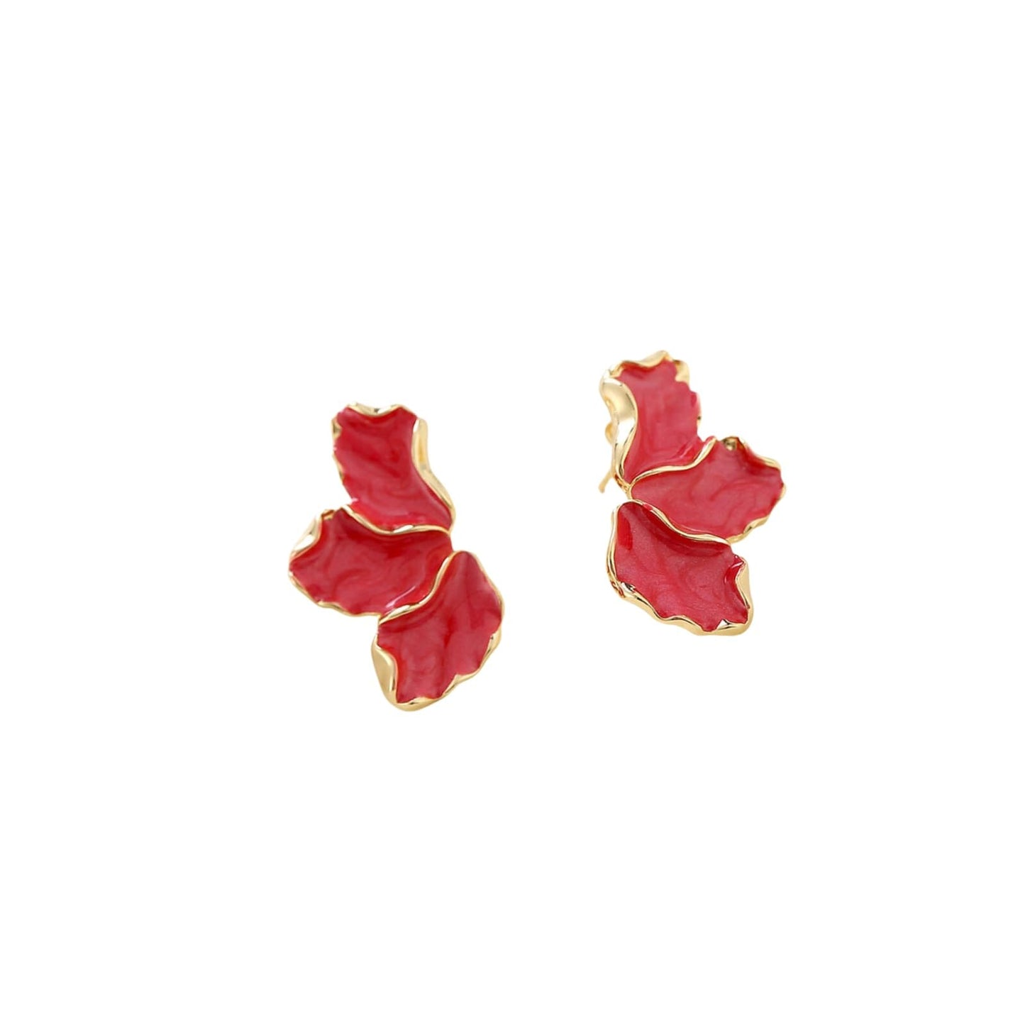 A Collector’s Gift: Petal Earrings for Women Hawaiian flower Earrings Orchid Earrings Stainless Steel Unique Statement Flower Dangle Earrings Jewelry Gifts for Women Gifts Amazon red 