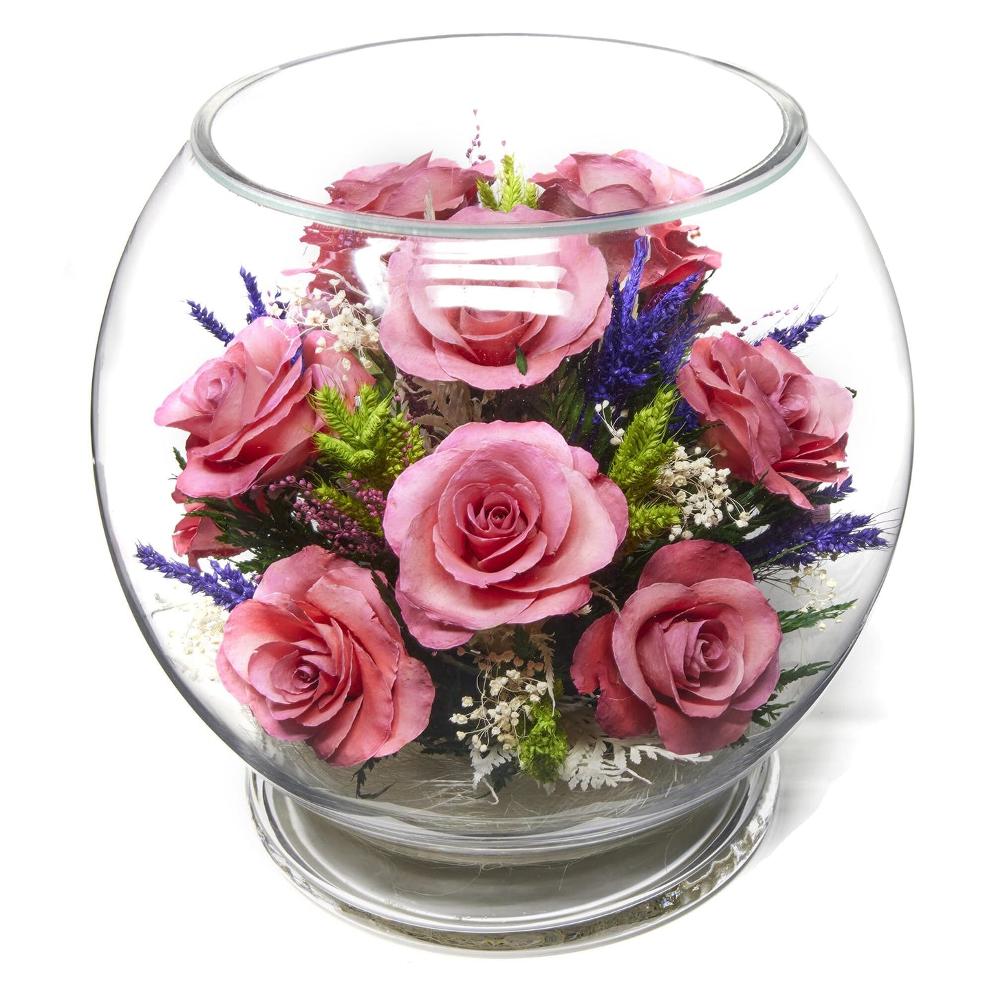 A Collector’s Gift: Premium Fresh Cut Preserved Flower Bouquet in a Sealed Glass Vase | Long Lasting Bouquet Orchids and Roses Stays Fresh for 5+ Years | No Water Needed | Unique Gift for Women Gifts Amazon 