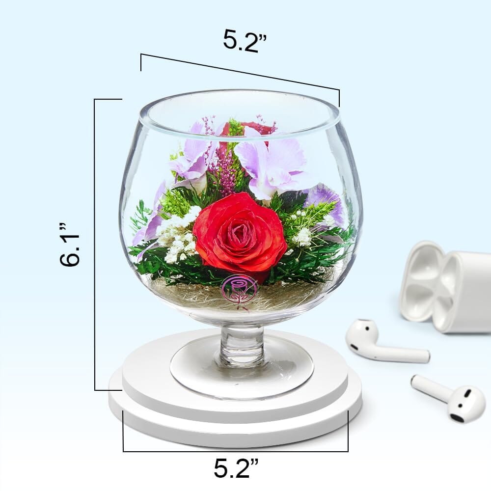 A Collector’s Gift: Premium Fresh Cut Preserved Flower Bouquet in a Sealed Glass Vase | Long Lasting Bouquet Orchids and Roses Stays Fresh for 5+ Years | No Water Needed | Unique Gift for Women Gifts Amazon 