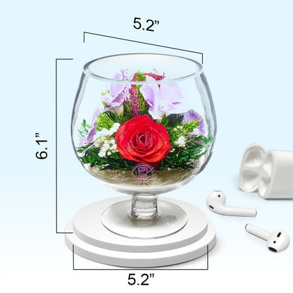 A Collector’s Gift: Premium Fresh Cut Preserved Flower Bouquet in a Sealed Glass Vase | Long Lasting Bouquet Orchids and Roses Stays Fresh for 5+ Years | No Water Needed | Unique Gift for Women Gifts Amazon 