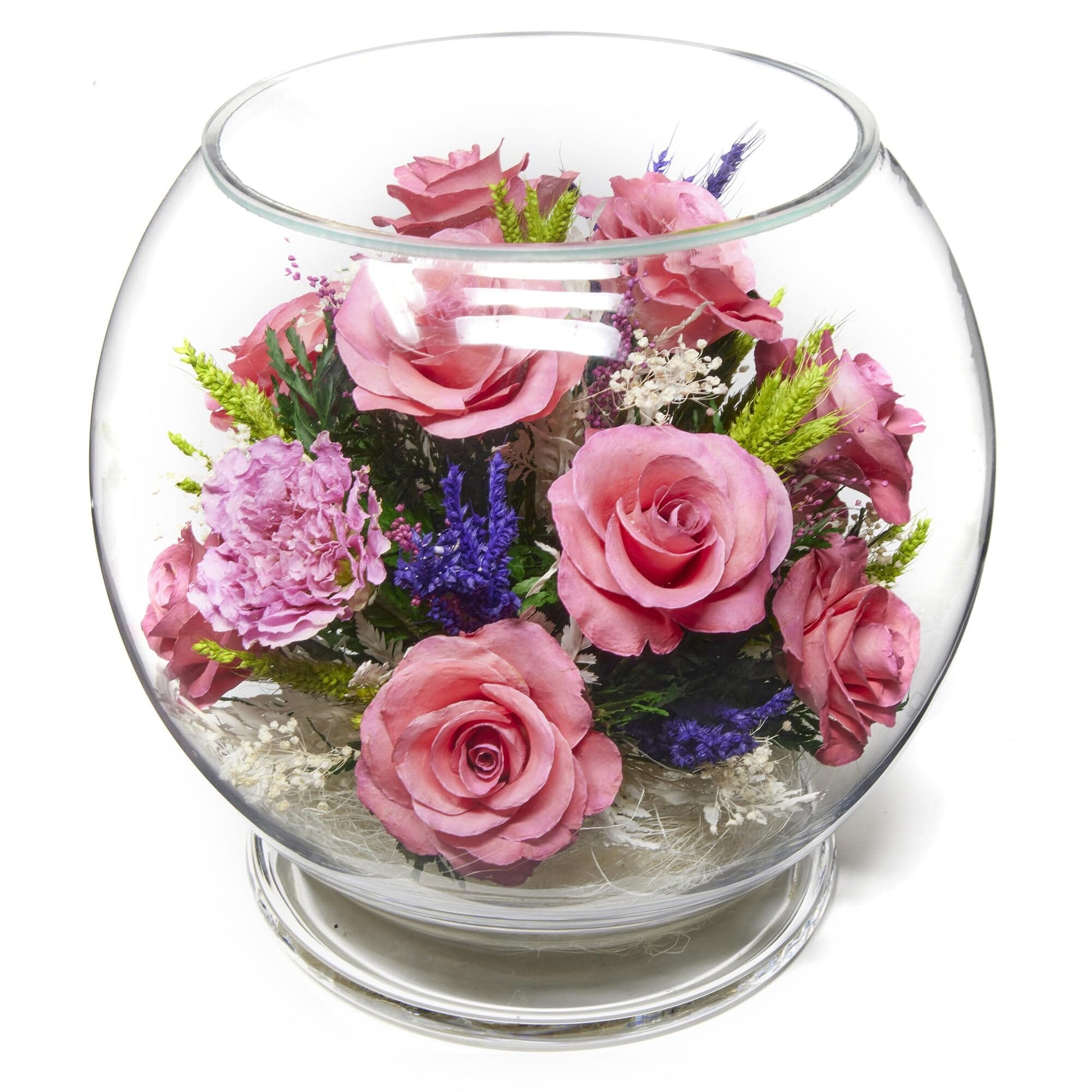 A Collector’s Gift: Premium Fresh Cut Preserved Flower Bouquet in a Sealed Glass Vase | Long Lasting Bouquet Orchids and Roses Stays Fresh for 5+ Years | No Water Needed | Unique Gift for Women Gifts Amazon 