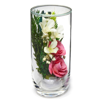 A Collector’s Gift: Premium Fresh Cut Preserved Flower Bouquet in a Sealed Glass Vase | Long Lasting Bouquet Orchids and Roses Stays Fresh for 5+ Years | No Water Needed | Unique Gift for Women Gifts Amazon 