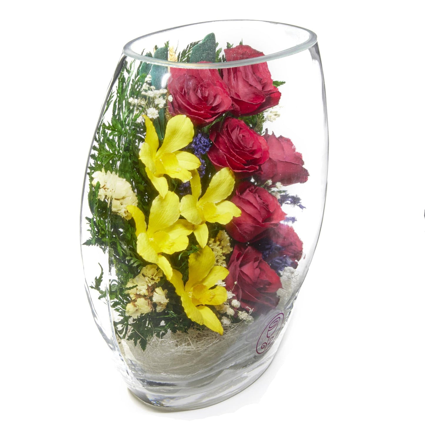 A Collector’s Gift: Premium Fresh Cut Preserved Flower Bouquet in a Sealed Glass Vase | Long Lasting Bouquet Orchids and Roses Stays Fresh for 5+ Years | No Water Needed | Unique Gift for Women Gifts Amazon 