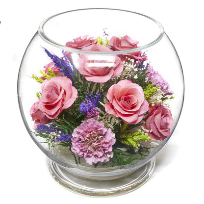 A Collector’s Gift: Premium Fresh Cut Preserved Flower Bouquet in a Sealed Glass Vase | Long Lasting Bouquet Orchids and Roses Stays Fresh for 5+ Years | No Water Needed | Unique Gift for Women Gifts Amazon 