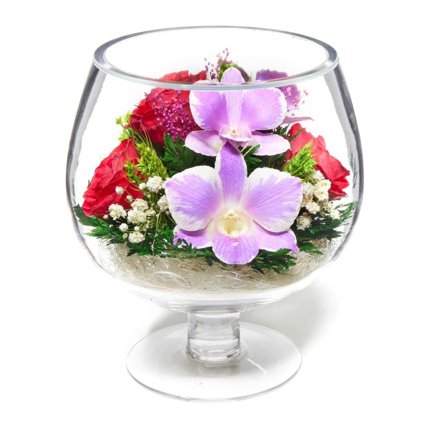 A Collector’s Gift: Premium Fresh Cut Preserved Flower Bouquet in a Sealed Glass Vase | Long Lasting Bouquet Orchids and Roses Stays Fresh for 5+ Years | No Water Needed | Unique Gift for Women Gifts Amazon 