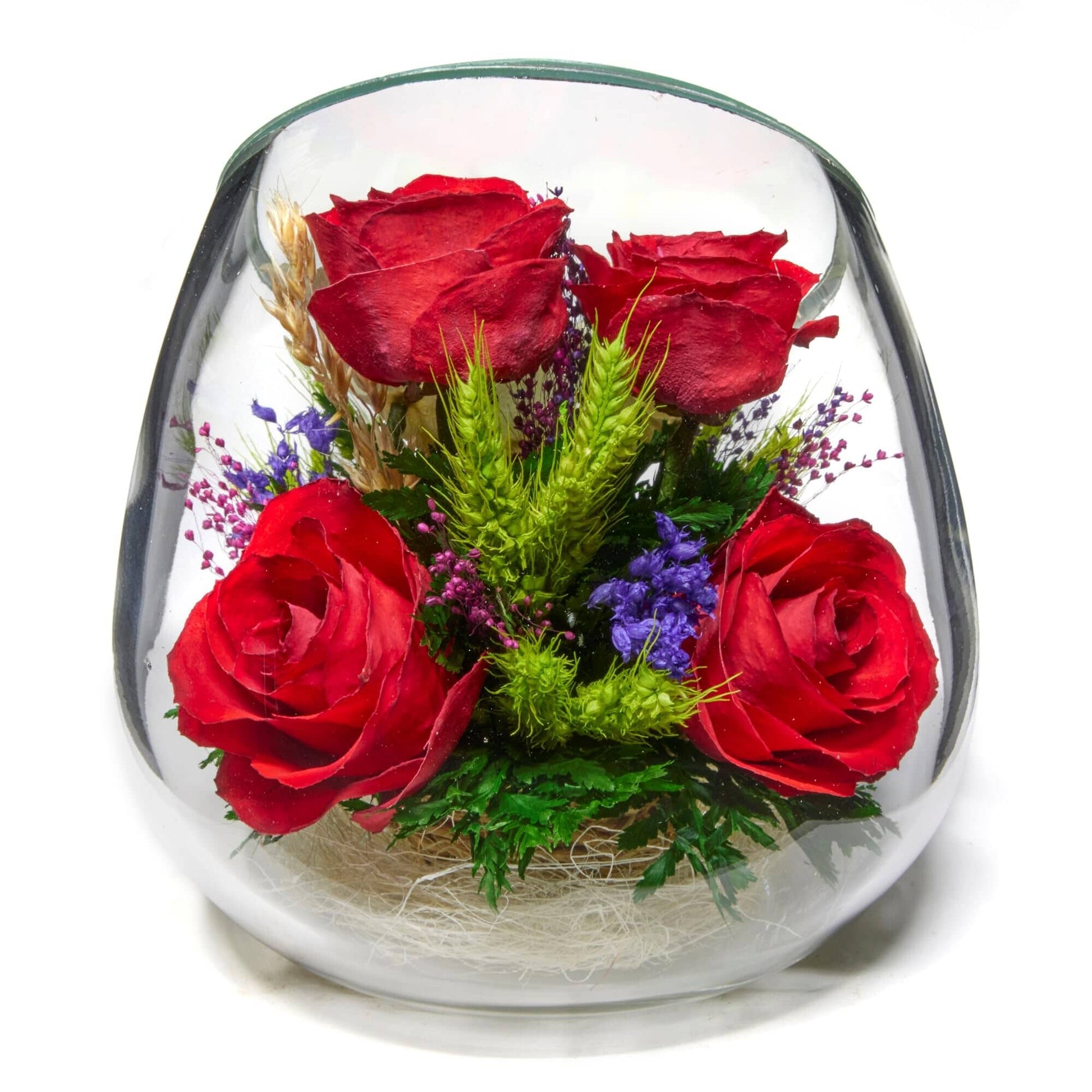 A Collector’s Gift: Premium Fresh Cut Preserved Flower Bouquet in a Sealed Glass Vase | Long Lasting Bouquet Orchids and Roses Stays Fresh for 5+ Years | No Water Needed | Unique Gift for Women Gifts Amazon 