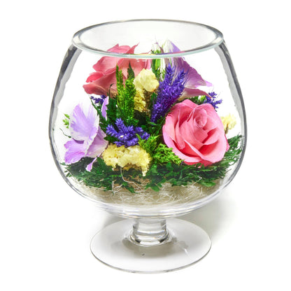 A Collector’s Gift: Premium Fresh Cut Preserved Flower Bouquet in a Sealed Glass Vase | Long Lasting Bouquet Orchids and Roses Stays Fresh for 5+ Years | No Water Needed | Unique Gift for Women Gifts Amazon 