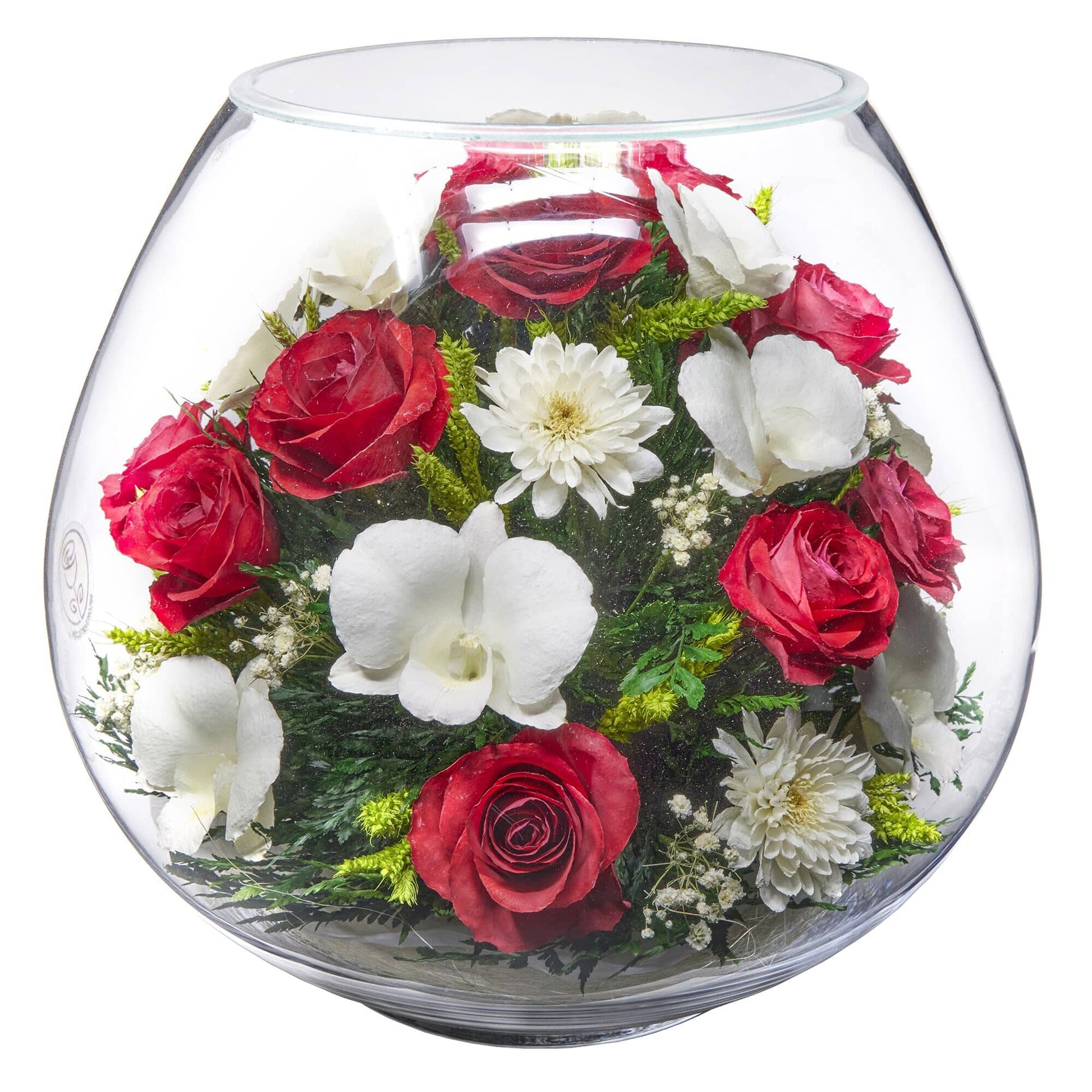 A Collector’s Gift: Premium Fresh Cut Preserved Flower Bouquet in a Sealed Glass Vase | Long Lasting Bouquet Orchids and Roses Stays Fresh for 5+ Years | No Water Needed | Unique Gift for Women Gifts Amazon 