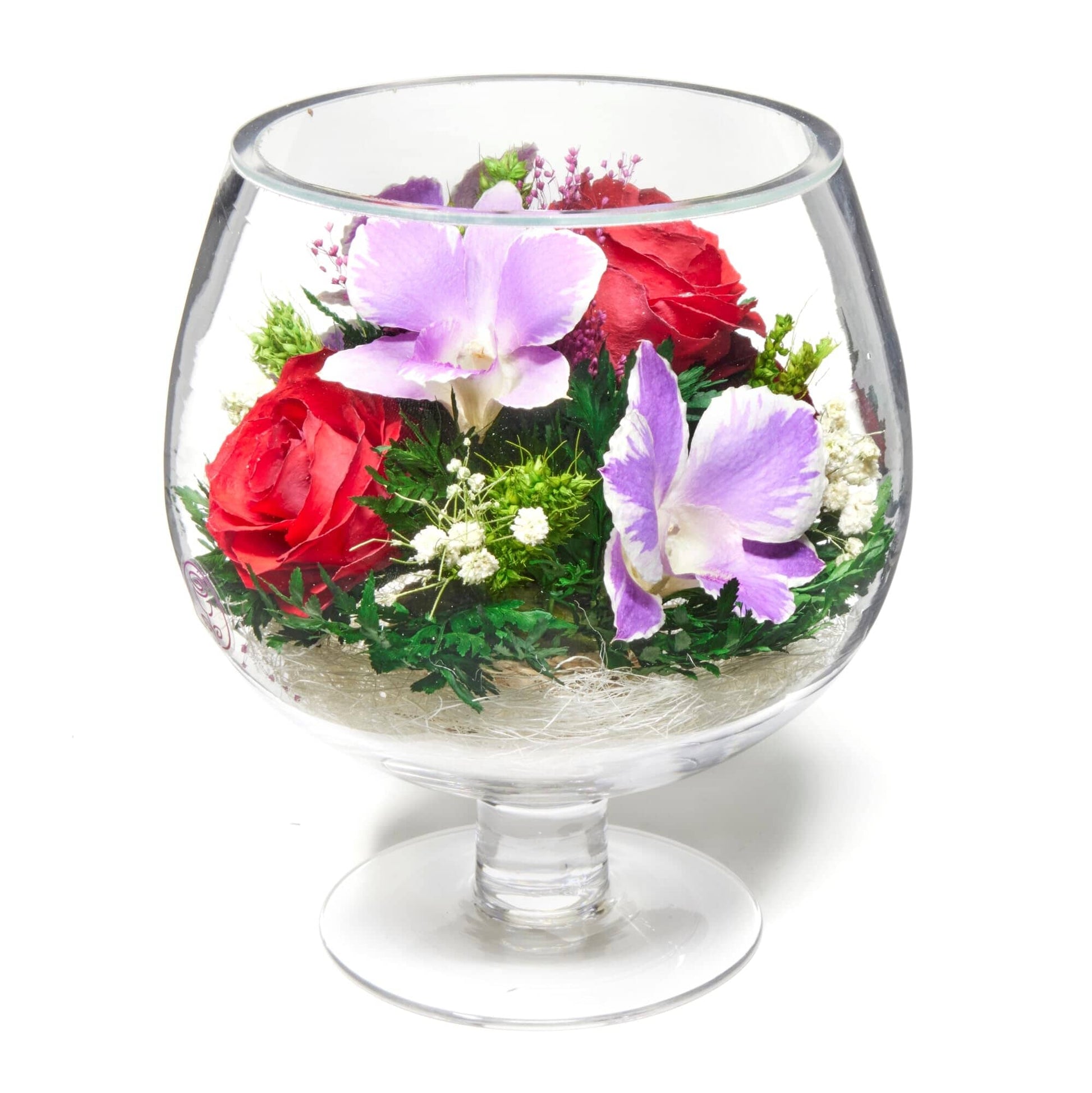 A Collector’s Gift: Premium Fresh Cut Preserved Flower Bouquet in a Sealed Glass Vase | Long Lasting Bouquet Orchids and Roses Stays Fresh for 5+ Years | No Water Needed | Unique Gift for Women Gifts Amazon 