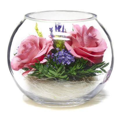 A Collector’s Gift: Premium Fresh Cut Preserved Flower Bouquet in a Sealed Glass Vase | Long Lasting Bouquet Orchids and Roses Stays Fresh for 5+ Years | No Water Needed | Unique Gift for Women Gifts Amazon 