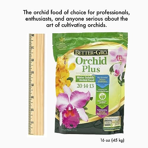 Fertilizer Additives: Orchid Plus 20-14-13 - Urea Free Orchid Fertilizer - Endorsed by American Orchid Society - 16 oz Resealable Bag Fertilizer Amazon 