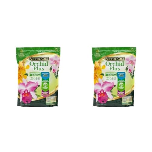 Fertilizer Additives: Orchid Plus 20-14-13 - Urea Free Orchid Fertilizer - Endorsed by American Orchid Society - 16 oz Resealable Bag Fertilizer Amazon Pack of 2 Fertilizer 