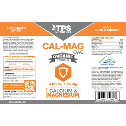 Fertilizer Additives: Organic Cal-Mag OAC Plant Nutrient and Supplement, Plus Iron and Micronutrients by TPS Nutrients, 8 oz (250mL) Fertilizer Amazon 