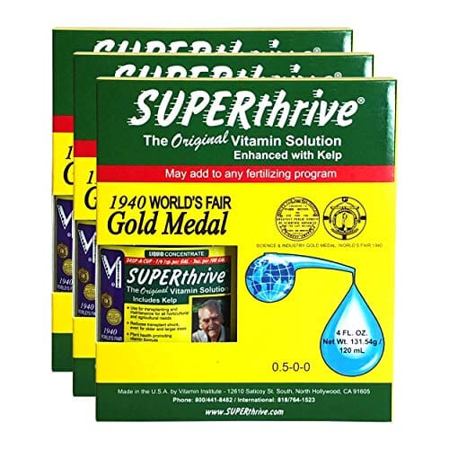 Fertilizer Additives: SUPERthrive Original Vitamin Solution with Kelp for All Plants, 4 oz. (2 Pack) Fertilizer Amazon 4 Oz (3 Pack) 