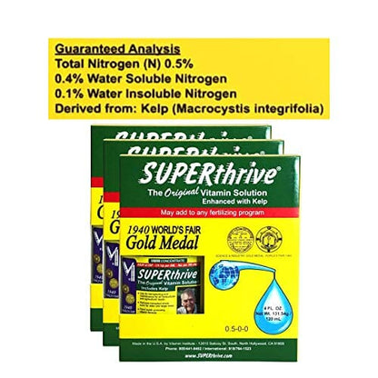 Fertilizer Additives: SUPERthrive Original Vitamin Solution with Kelp for All Plants, 4 oz. (2 Pack) Fertilizer Amazon 