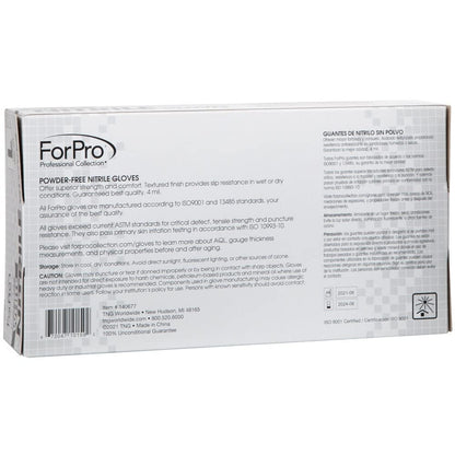 ForPro Professional Collection Disposable Nitrile Gloves, Chemical Resistant, Powder-Free, Latex-Free, Non-Sterile, Food Safe, 4 Mil, Black, Medium, 100-Count Pots Amazon 