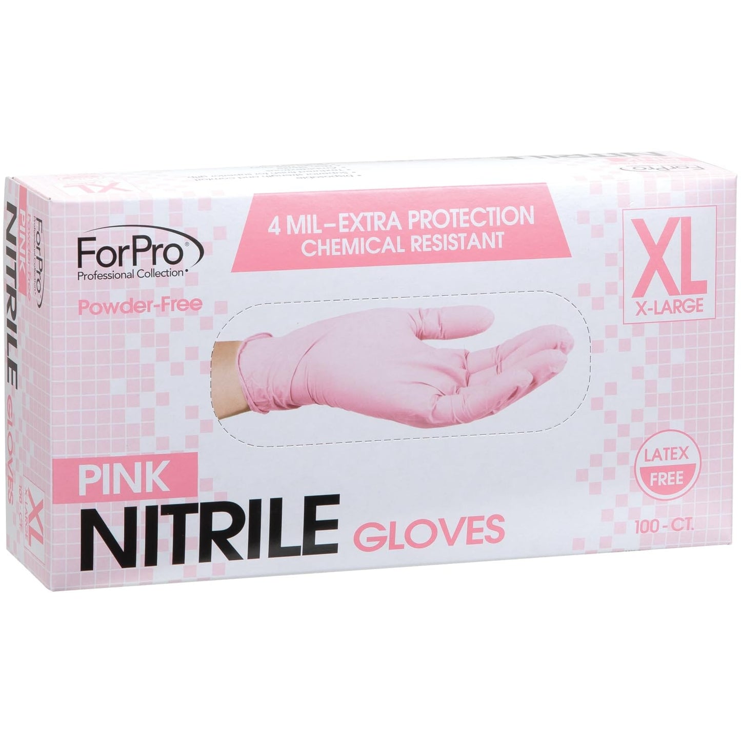 ForPro Professional Collection Disposable Nitrile Gloves, Chemical Resistant, Powder-Free, Latex-Free, Non-Sterile, Food Safe, 4 Mil, Black, Medium, 100-Count Pots Amazon 