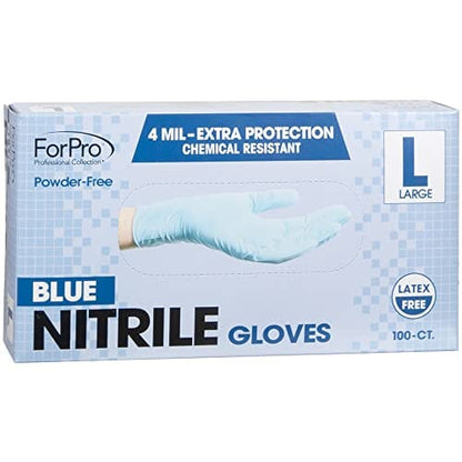 ForPro Professional Collection Disposable Nitrile Gloves, Chemical Resistant, Powder-Free, Latex-Free, Non-Sterile, Food Safe, 4 Mil, Black, Medium, 100-Count Pots Amazon 