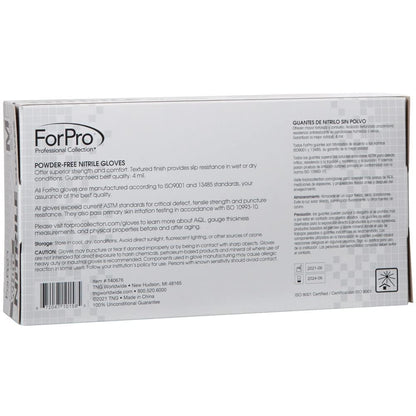 ForPro Professional Collection Disposable Nitrile Gloves, Chemical Resistant, Powder-Free, Latex-Free, Non-Sterile, Food Safe, 4 Mil, Black, Medium, 100-Count Pots Amazon 