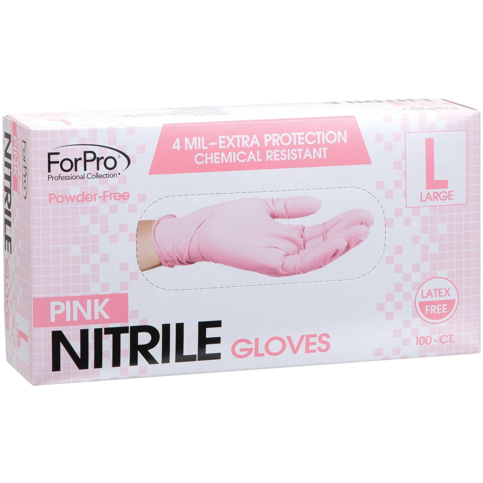 ForPro Professional Collection Disposable Nitrile Gloves, Chemical Resistant, Powder-Free, Latex-Free, Non-Sterile, Food Safe, 4 Mil, Black, Medium, 100-Count Pots Amazon 