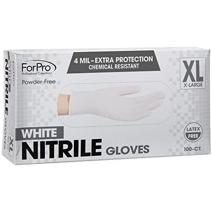 ForPro Professional Collection Disposable Nitrile Gloves, Chemical Resistant, Powder-Free, Latex-Free, Non-Sterile, Food Safe, 4 Mil, Black, Medium, 100-Count Pots Amazon 