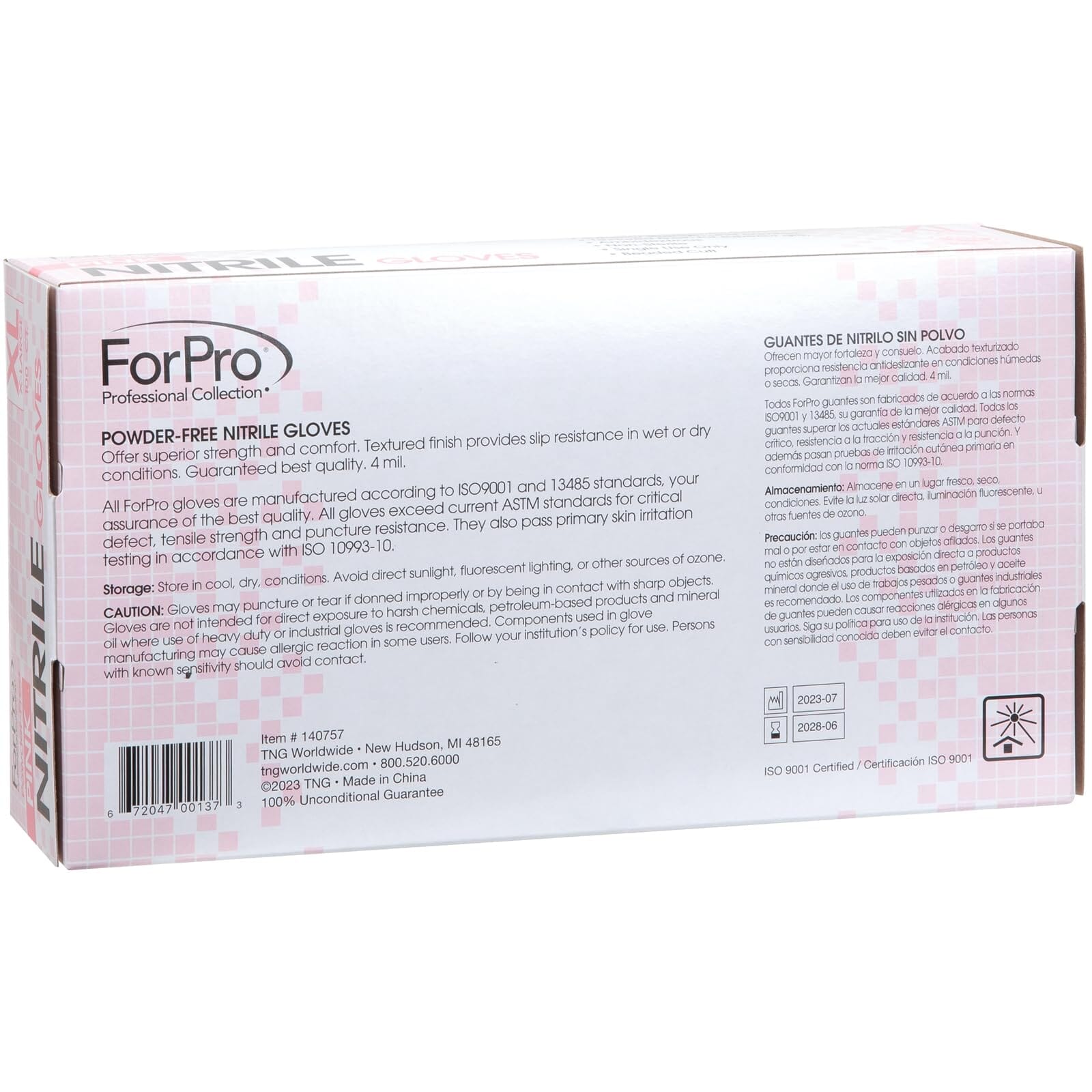 ForPro Professional Collection Disposable Nitrile Gloves, Chemical Resistant, Powder-Free, Latex-Free, Non-Sterile, Food Safe, 4 Mil, Black, Medium, 100-Count Pots Amazon 