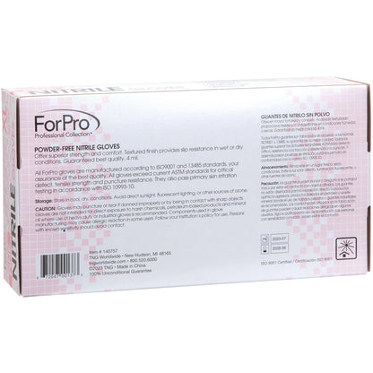 ForPro Professional Collection Disposable Nitrile Gloves, Chemical Resistant, Powder-Free, Latex-Free, Non-Sterile, Food Safe, 4 Mil, Black, Medium, 100-Count Pots Amazon 