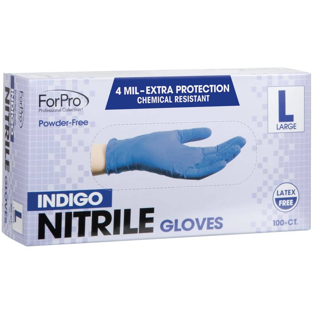 ForPro Professional Collection Disposable Nitrile Gloves, Chemical Resistant, Powder-Free, Latex-Free, Non-Sterile, Food Safe, 4 Mil, Black, Medium, 100-Count Pots Amazon 