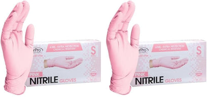 ForPro Professional Collection Disposable Nitrile Gloves, Chemical Resistant, Powder-Free, Latex-Free, Non-Sterile, Food Safe, 4 Mil, Black, Medium, 100-Count Pots Amazon Pink Small (Pack of 200) 