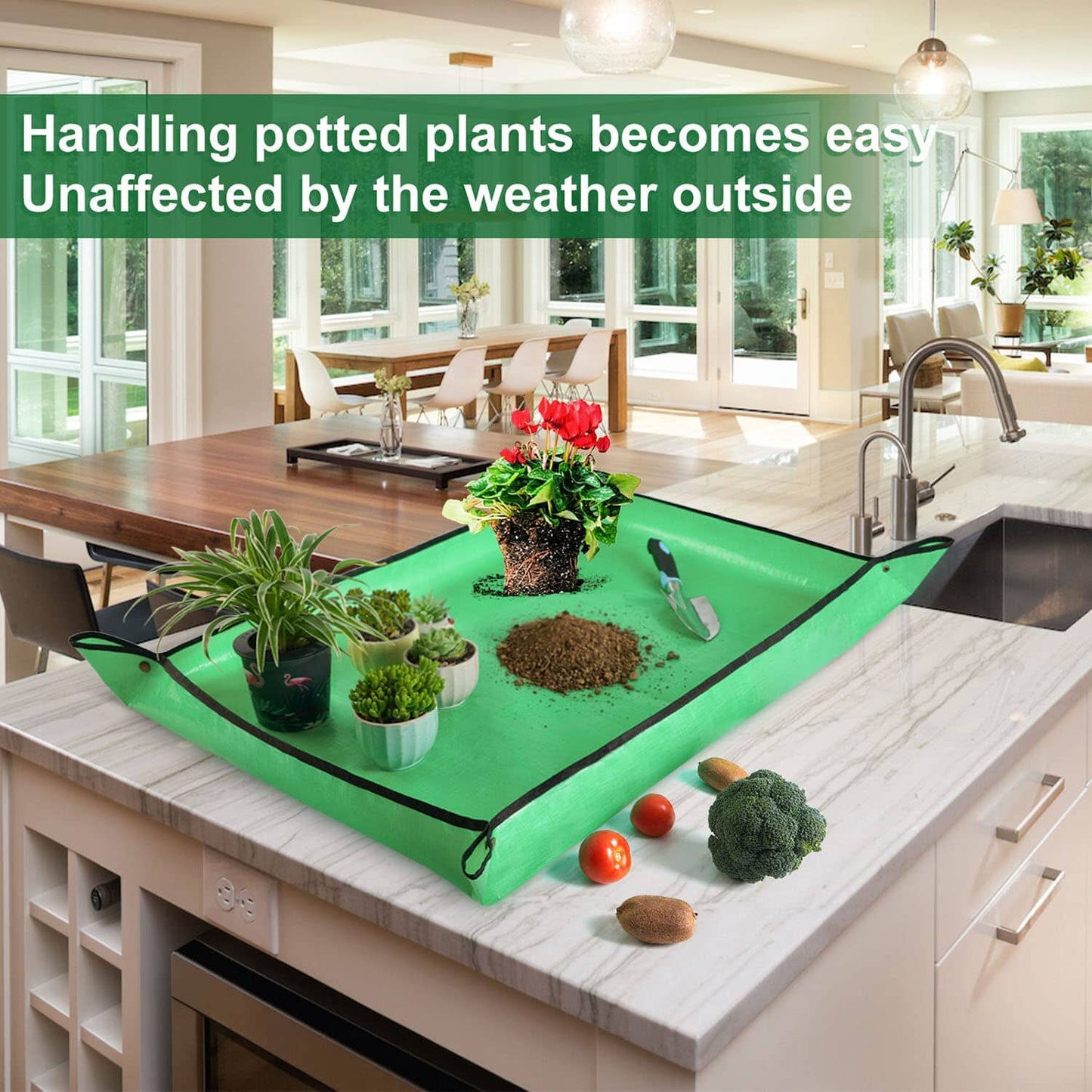 Large Repotting Mat for Plant Transplanting and Mess Control 39.5"x 31.5" Thickened Waterproof Potting Tray Succulent Potting Mat Portable Gardening Mat Plant Gifts for Women Men Orchid Potting Mix Amazon 